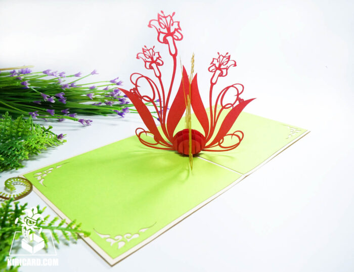 red-green-flower-pop-up-card-04